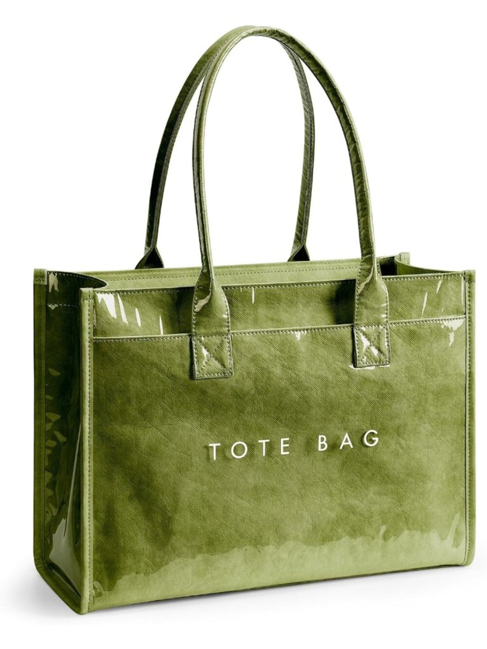 Stylish Large Capacity PVC Tote Bag for Women - Perfect Work & Laptop Handbag